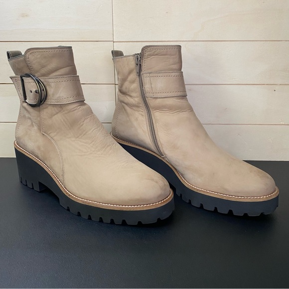 Paul Green Halo Boots Tan Nubuck Leather Women's Size 9.5 Shoes UK 7 Zip Bootie - Picture 12 of 12